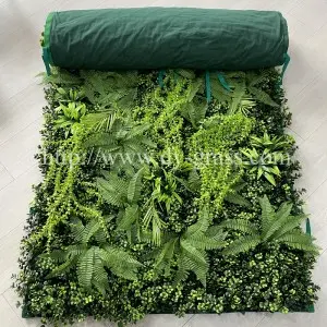 Wedding Greenery Wall White Green Hanging Plants Flower Wall 5D Roll up Green Walls