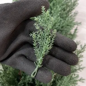 Artificial Cedar Topiary Trees for Outdoors Potted Fake Cypress Trees Faux Evergreen Plants for Home Porch Decor Set of 2