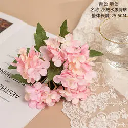 Wholesale Artificial Flowers White Green Hydrangea Silk Flowers Artificial with Stems for Wedding Home Decor
