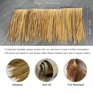 Durable Eco-friendly PE PVC Thatch Roof Synthetic Plastic Artificial Thatch Roof Tiles