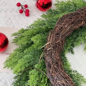 Wholesale Plain Christmas Wreaths for Home Decoration PE Christmas Wreath 60cm Lighted Outdoor Christmas Wreaths Plain