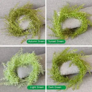 Greenery Ferns green leaves Fake hanging vine Pine Needle garland wall decoration