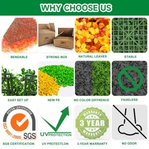 Red Maple Leaf Decorative Hanging Artificial Plant Grass Wall Green Leaf For Decoration