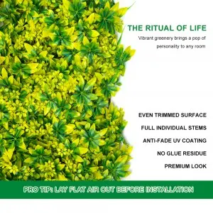 Plastic Leaf Foliage Wall Panel Boxwood Hedge Artificial Green Grass Wall for Vertical Garden Decor