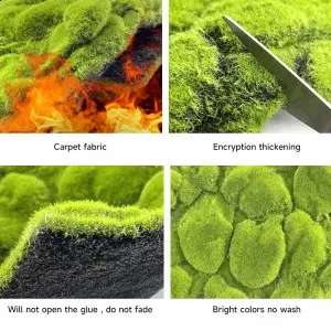 wholesale fake moss wall art sphagnum plant Preserved artificial moss wall panel green moss for home daily decoration