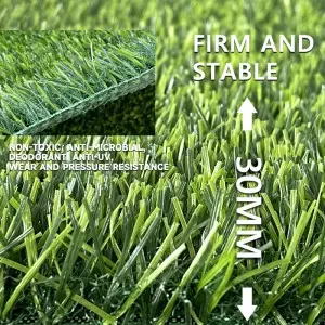 Customized Sizes Artificial Grass Turf Indoor Outdoor Garden Lawn Landscape Balcony Synthetic Turf Mat – Thick Fake Grass Pet Pad