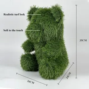 Artificial Topiary – Artificial Grass Garden Plush Topiary (Bear)