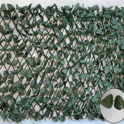 OEM/ODM Factory Pet Friendly Artificial Turf - Artificial Ivy expandable willow trellis hedgeartificial retractable plastic leaves fence – Deyuan detail pictures