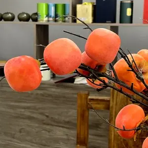 Simulation Artificial Fruit Persimmon Branch Simulation Orange Artificial Persimmon For Home Decor