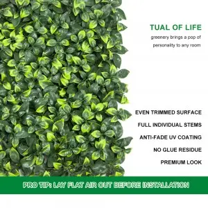 Artificial Boxwood Hedge Faux Foliage Greenery Realistic Wall Backdrop Decoration Photo For Party Wedding