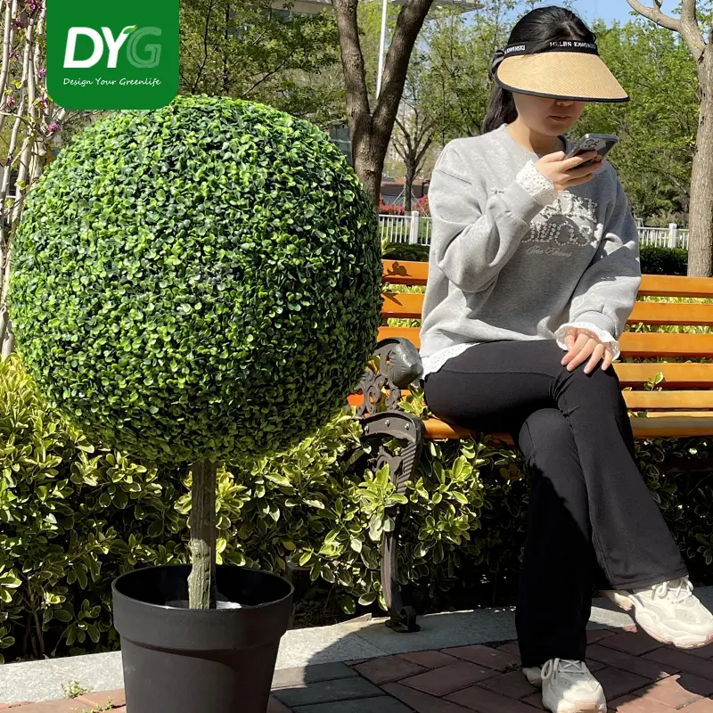 100cm Faux Green Topiary Ball Artificial Grass Leaves Ball Sphere for Outdoor Home & Event Decor Wedding & Festival Features Featured Image