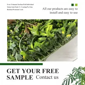 Vertical Garden Privacy Hedge Screen Artificial Grass Leaf Panels Home Decoration Plastic Wall Boxwood Artificial Hedge Panel