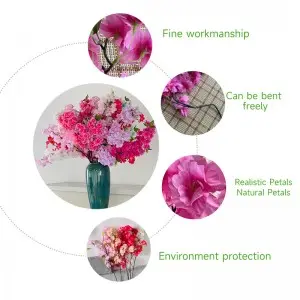 Artificial Tree Flowers Cherry Blossom Branches with leaf for Wedding Decoration