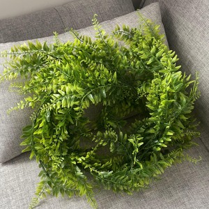 Outdoor Home Decoration Wall Hanging Plastic Plants Greenery Faux Persian Grass Leaf Artificial Hanging Plant
