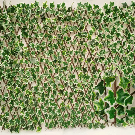 Grass Mat Artificial Turf - garden Expandable artificial plastic laurel leaves trellis bamboo panel boxwood mat Ivy Privacy Fence fencing hedge – Deyuan detail pictures