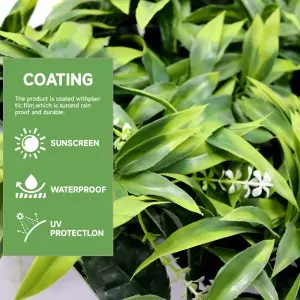 Artificial Boxwood Panels, Grass Wall Panels 20″x20″, Privacy Hedge Fence Screen with UV Protection, Fake Greenery Backdrop for Indoor Wedding and Outdoor Garden Backyard