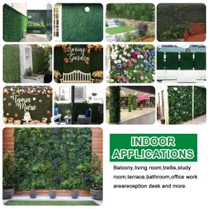 Artificial Hedge Plant, Greenery Panels Suitable for Both Outdoor or Indoor use, Garden, Backyard andor Home Decorations