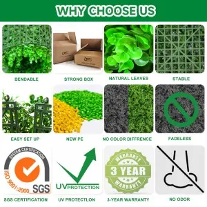 Home Backdrop Decor Simulation Milan Grass Outdoor Flower Plant Grass Wall