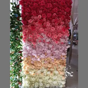 Summer flowers wall artificial white rose 3d hydrangea flower wall backdrop for wedding event stage decoration