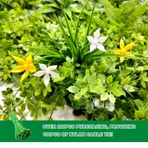 40″x40″ size Artificial Greenery Hedege Wall, Vertical Garden Privacy Fence Screen, Faux Ivy Plant Backdrop