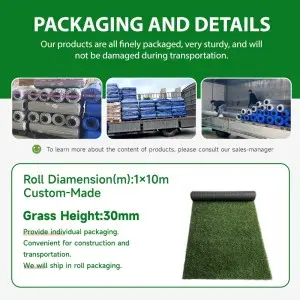 Green Turf Carpet Grass Artificial Outdoor Artifical Grass 30mm For Roof Garden