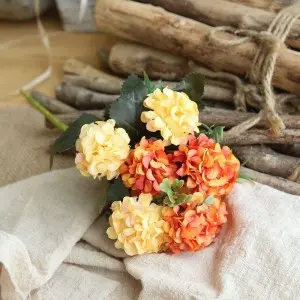 Ball Chrysanthemum Small Hand Flower Artificial Flower Party Tables Decorations Bouquet Real Looking Flower