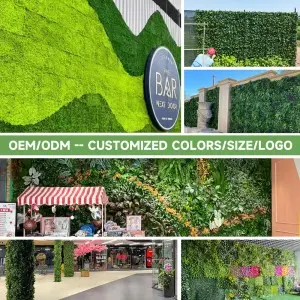 Artificial Boxwood Panels, Grass Wall Panels 20″x20″, Privacy Hedge Fence Screen with UV Protection, Fake Greenery Backdrop for Indoor Wedding and Outdoor Garden Backyard