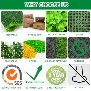 Manufactory Plastic Artificial Milan Grass Green Plant Panel Backdrop Grass Wall For Display Home Decoration