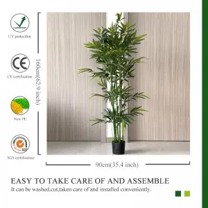 Artificial Bamboo Tree Potted 150cm UV Resistant Indoor/Outdoor Faux Plant for Hotel Lobby Decoration Wholesale