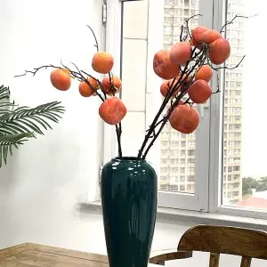Simulation Artificial Fruit Persimmon Branch Simulation Orange Artificial Persimmon For Home Decor