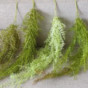 Greenery Ferns green leaves Fake hanging vine Pine Needle garland wall decoration