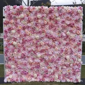 Summer flowers wall artificial white rose 3d hydrangea flower wall backdrop for wedding event stage decoration