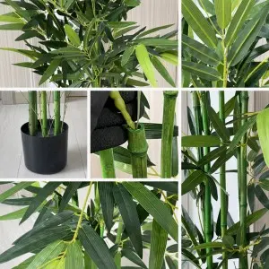 Artificial Bamboo Tree Potted 150cm UV Resistant Indoor/Outdoor Faux Plant for Hotel Lobby Decoration Wholesale