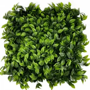 Fake Decorative Outdoor Panels Grass Fence Artificial Hedge Landscape Plant Green Leaf Wall Panels Best Selling