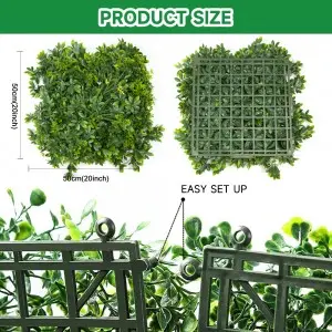 WHDY High Quality Decoration Faux Green Boxwood Panels Fence Hedge Backdrop Artificial Plant Grass Wall
