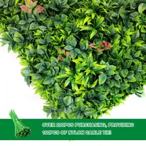 Artificial Boxwood Panels Topiary Hedge Plant UV Protected Privacy Screen Outdoor Indoor Use Garden Fence Artificial Grass wall