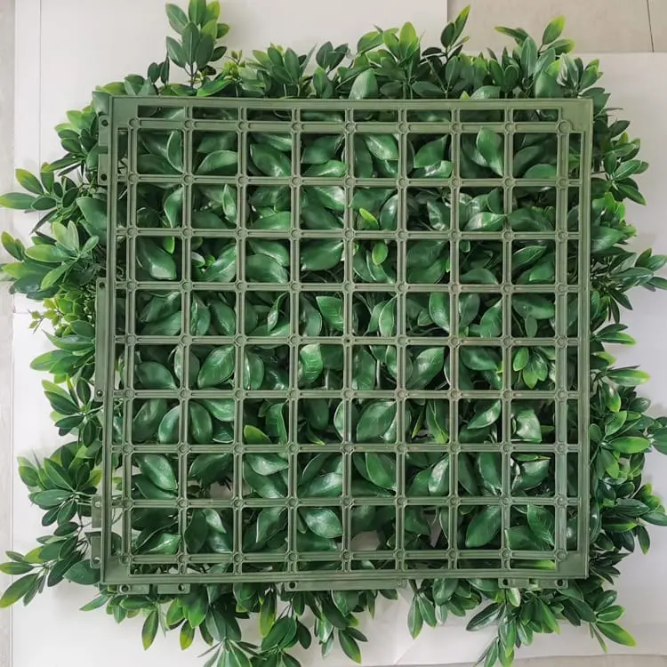 Artificial Grass Backdrop - Wholesale decorative green artificial plant wall boxwood hedge for green outdoor wall – Deyuan detail pictures