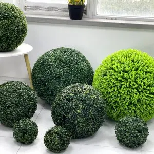 Faux Plants Decorative Grass Balls Artificial Boxwood Balls Topiary