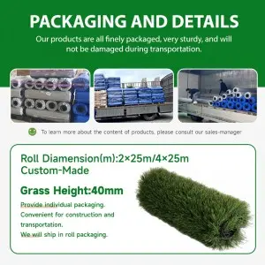 40mm Landscape Artifical Synthetic Turf Roll Grass Lawn Carpet Roll Artificial Grass For Garden