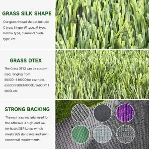 Factory Direct Quality Anti-Uv Synthetic Soccer Turf Grass Non Infill Football Artificial Grass For Sports Flooring