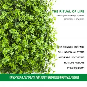 Artificial Plant Wall Vertical Garden Plastic Plant 20inch Hedge Wall Boxwood Hedge Panel Home Decoration