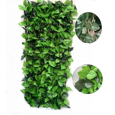 Artificial Plant Expandable Willow Fence Trellis Hedge With Different Leaves (1)