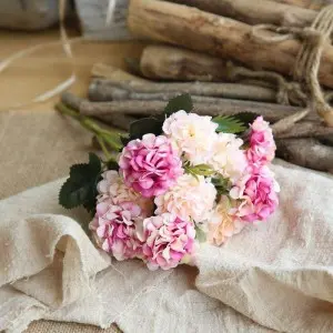 Ball Chrysanthemum Small Hand Flower Artificial Flower Party Tables Decorations Bouquet Real Looking Flower