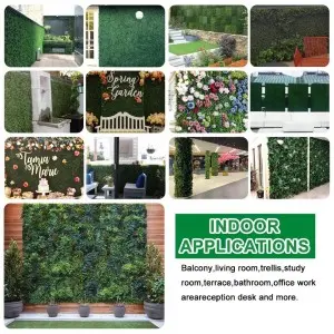 Garden Supplies Decor Unti-UV Boxwood Green Hedge Plant Panel Artificial Grass Wall
