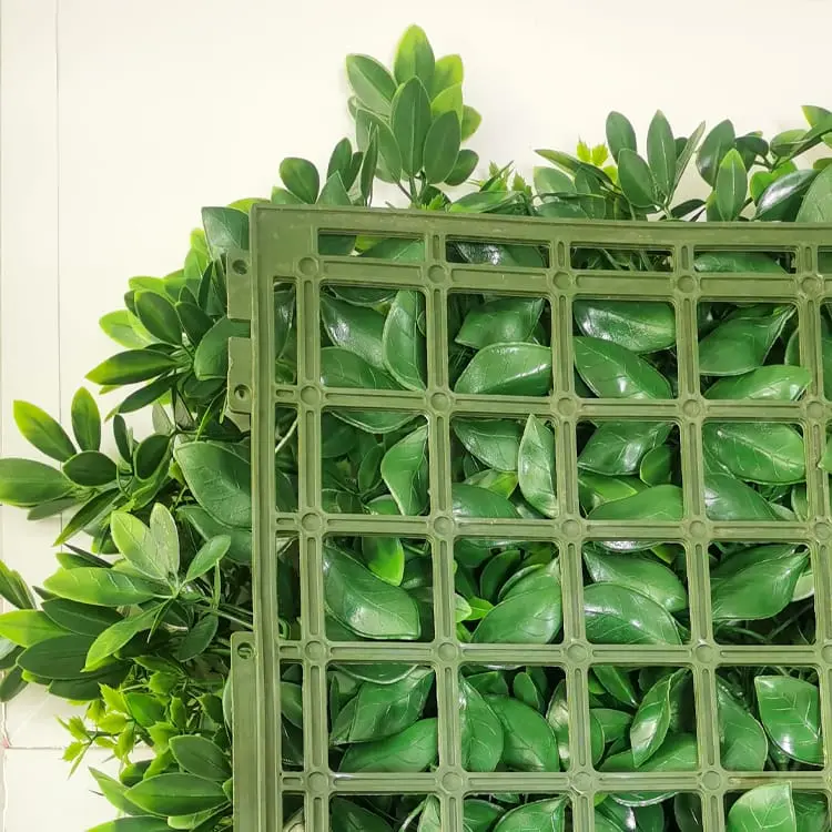 Artificial Grass Backdrop - Wholesale decorative green artificial plant wall boxwood hedge for green outdoor wall – Deyuan detail pictures