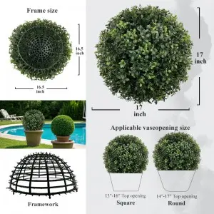 30/40CM Large Artificial Party Plant Ball Green Topiary Tree Boxwood Home Outdoor Decoration Plants Plastic Grass Ball