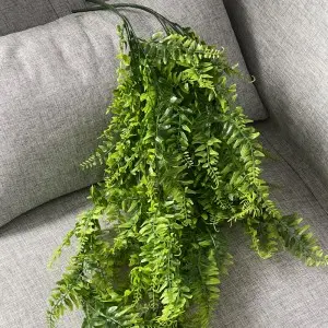 Outdoor Home Decoration Wall Hanging Plastic Plants Greenery Faux Persian Grass Leaf Artificial Hanging Plant