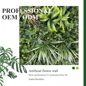 Vertical Garden Privacy Hedge Screen Artificial Grass Leaf Panels Home Decoration Plastic Wall Boxwood Artificial Hedge Panel